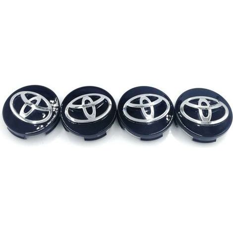Jante centrale 62mm pour Toyota avec badge logo - Noir (1/3)