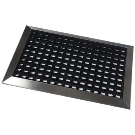 Tapis d'entrée avec cadre en inox - 50 x 70 cm (1/2)