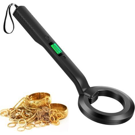 Portable Metal Detector, Small Metal Detector with Sound and Vibration Alarm, 360° Handheld Metal Detector, Waterproof Metal Treasure Detector for Metal Objects (1/5)