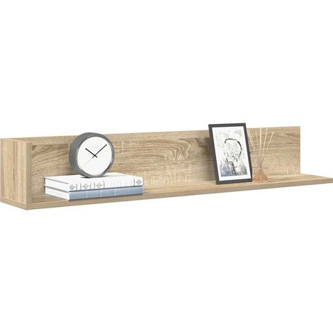 Wandregale 2 Stk. Sonoma-Eiche 100x16,5x16,5 cm Holzwerkstoff