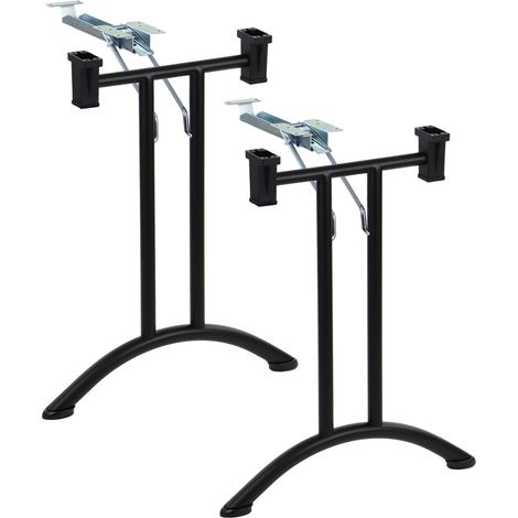 Patas plegables para escritorio o mesa SC-922 - 59 cm, color negro (1/5)