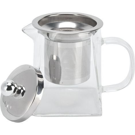 Théière en Verre Transparent avec Filtre Amovible en Acier Inoxydable 304, 350ml pour Maison et Bureau (1/5)