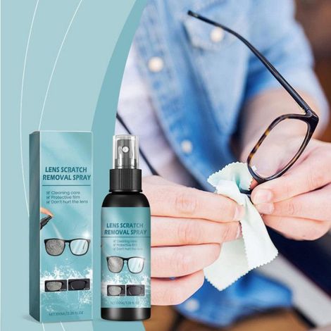 Spray Nettoyant Verres - Pour Lunettes Optiques Et Lentilles - Formule Concentrée Sans Silicone - Eau Déminéralisée - 100 ml (1/5)
