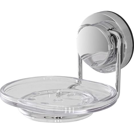 Porta sapone cromato a ventosa accessori per il bagno serie Dinamik (1/2)
