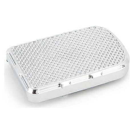 Motorrad-Fußrastenabdeckung, groß, schwarz/verchromt, für Harley Softail Touring CVO Electra Glide Dyna Fat Boy – Chrom (1/5)