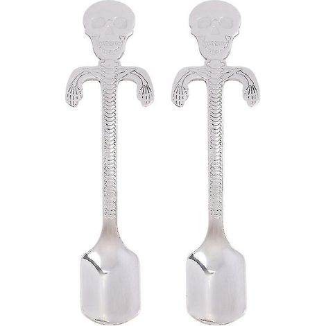 Lot de 2 cuillères en acier inoxydable pour desserts, boutique ou maison