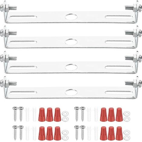 115 mm (4,53 pouces) Kit support de montage universel pour lampe, plaque pour plafonnier avec barre transversale avec vis lustre à suspension pour lampe de plafond (1/5)
