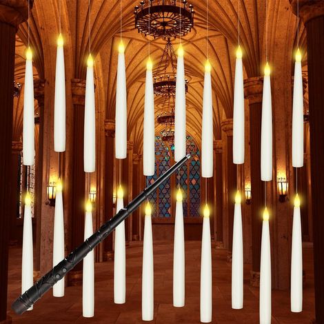Velas LED flotantes sin llama para colgar en Halloween (paquete de 20 con soportes) (1/5)