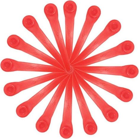Lames de rechange pour débroussailleuse – 100 lames plastique résistantes, compatibles avec modèles filaires et sans fil Gardena (1/3)