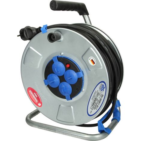 Enrollador de cable metálico 50m IP20 H05RR-F3G15