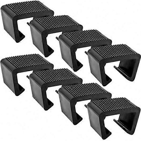 Clips de fixation pour meubles en rotin de marque, paquet de 8, clips pour chaises de jardin en rotin, design à fente, 4,3 cm. (1/5)