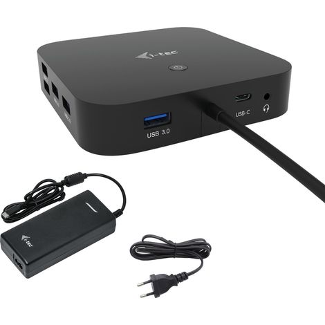 i-tec USB-C HDMI DP Docking Station with Power Delivery 100 W + Universal Charger 100 W (1/4)