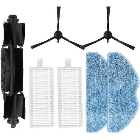 Brosse latérale rotative, filtre, chiffons de nettoyage et serpillière pour aspirateur robot For Honor Choice R2 / R2 Plus / 360 S8 (1/5)