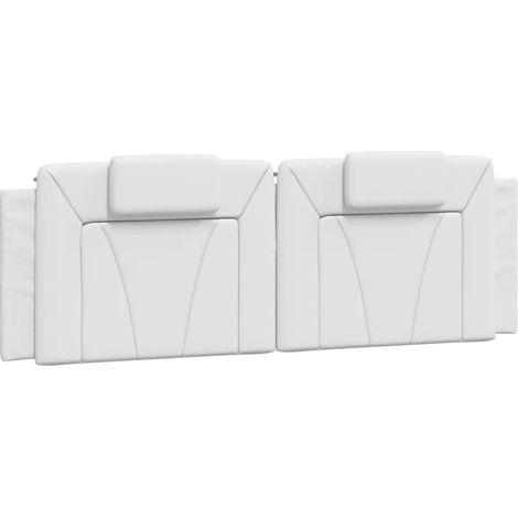 Coussin de tête de lit Viana blanc 160 cm similicuir CFW75481 (1/5)