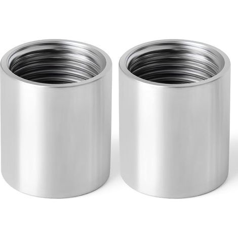 2 pièces de raccords de tuyaux en acier inoxydable 304, filetés femelles BSP 1/2" x femelles BSP 1/2", adaptateurs de raccords de tuyaux (1/5)