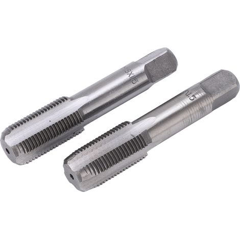 Lot de 2 Tarauds à Main Métrique HSS Acier Rapide à Filetage Droit M18x1.5, Outil de Taraudage Standard (1/5)