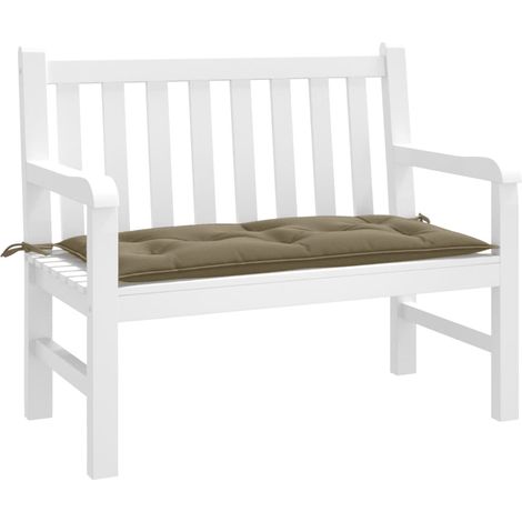 Gartenbank-Auflage Melange Taupe 100x50x7 cm Stoff