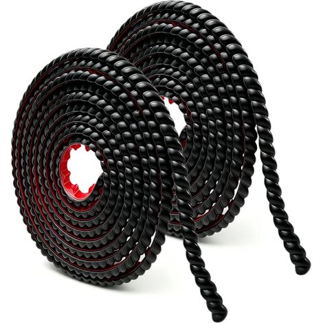 Moulures Autocollantes Noir, Bande Décorative Murale 3D Relief en PVC, Liseret Imperméable Anti-Graisse, Flexible et Découpable, Idéales pour Cuisine Salle De Bain Plafond TV (6M x 15mm) (1/5)
