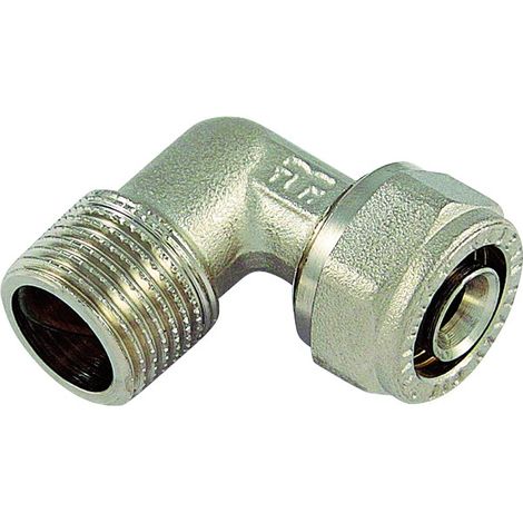 RACCORDO CURVO MASCHIO PER TUBO MULTISTRATO MODELLO AL-COBRAPEX 1/2 ø16   TIEMME RACCORDERIE SPA