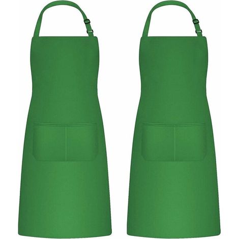 Bardusch-2 Pcs Tablier Cuisine Homme, Etanche Réglable Tablier pour Homme Femme, Chef Tabliers avec 2 Poches pour Cuisine, Tablier Cuisine Professionnel pour Cuisine, Jardinage, Restaurant (1/4)