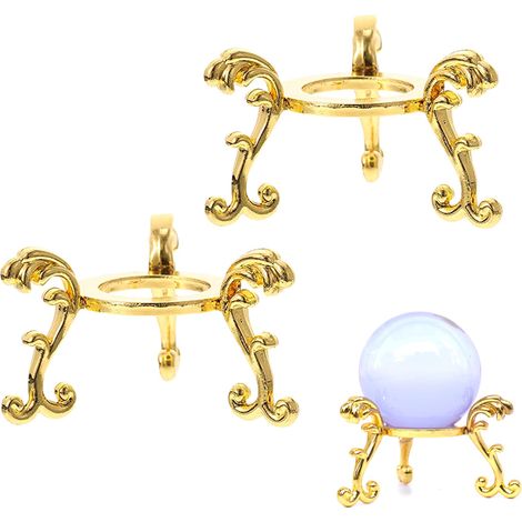 2 Pcs,Support De Boule De Cristal,Support De SphèRe De Cristal,PréSentoir De Boule De Crystal,Base MéTallique En Boule De Cristal,AdaptéE Aux Boules En Cristal D'Un DiamèTre De 80 à 120mm (1/5)