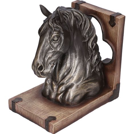 Tête de cheval en résine multifonctionnelle, sculpture et serre-livres pour bureau, salon, décoration intérieure BS20900 (1/5)
