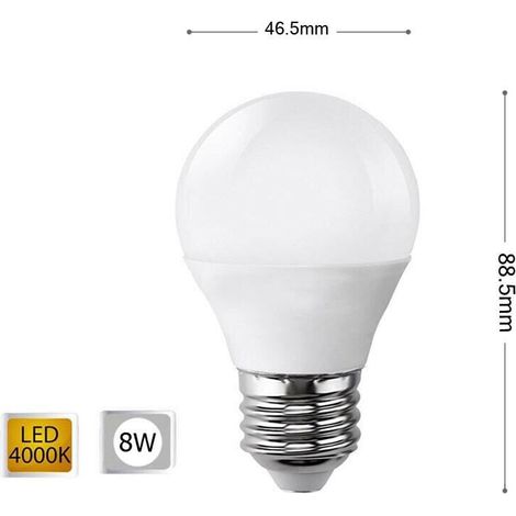 Lampadina Led 8w Lampadine A Sfera Luce Naturale E27 8 W G45