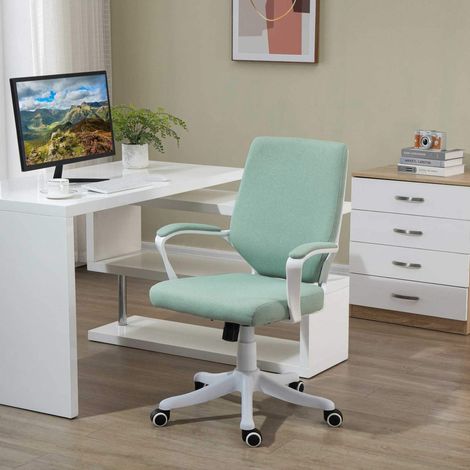 Chaise de bureau ergonomique pivotante en polyester vert 62x69x92-100 cm OKWISH (1/5)