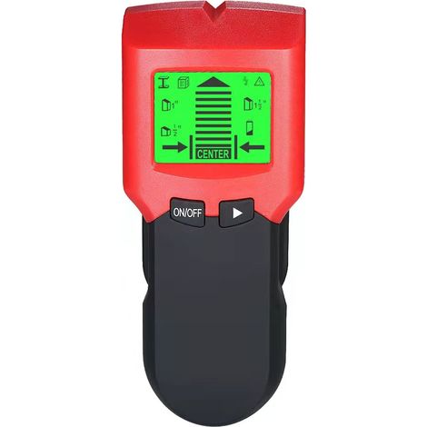 5-in-1-Bolzensucher, Multifunktions-Wandscanner-Detektor, elektronischer Bolzensucher, HD-LCD-Display und Audioalarm, zum Erkennen von Holzkabelträgern, Wechselstromdrähten und Kabeln