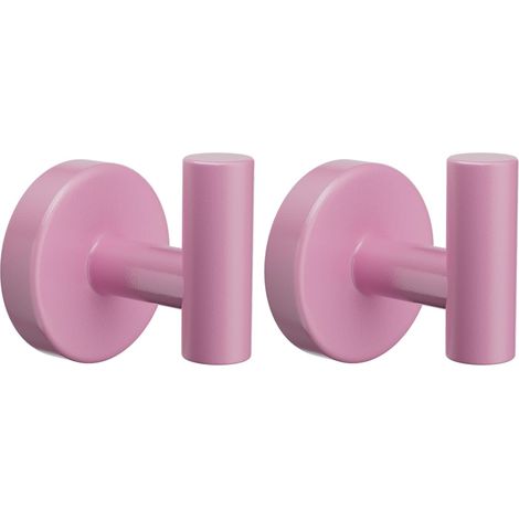 2 Pièces Crochet Mural de Salle Bains, Accroche Torchon Cuisine, Accrochet Tableau, Crochets pour Serviettes Bain SUS 304 Acier Inoxydable Patère Porte Cintre (Rose) Rose -'Rose (1/5)