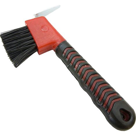 Brosse à sabots multifonctionnelle avec manche ergonomique pour le nettoyage des sabots de chevaux dans les écuries (1/4)