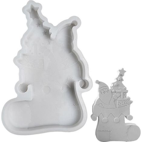 Moules en silicone en forme de chaussette pour résine époxy, bougies, savon, chocolat et fondant (1/4)