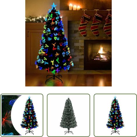 LED-Weihnachtsbaum - Künstlicher Weihnachtsbaum mit 120 LEDs Grün 120 cm PVC (1/5)