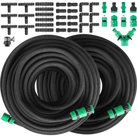 Tuyau Micro Poreux Arrosage Goutte À Goutte Irrigation Raccords Flexible Irrigation Kit (100m)