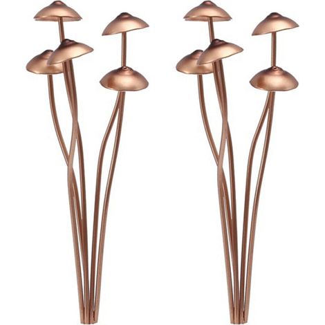 2X Piquets de Jardin Décoratifs en Métal en Forme de Champignon, Parfaits pour la Décoration Extérieure Du Printemps et pour Ajouter à Votre (1/4)