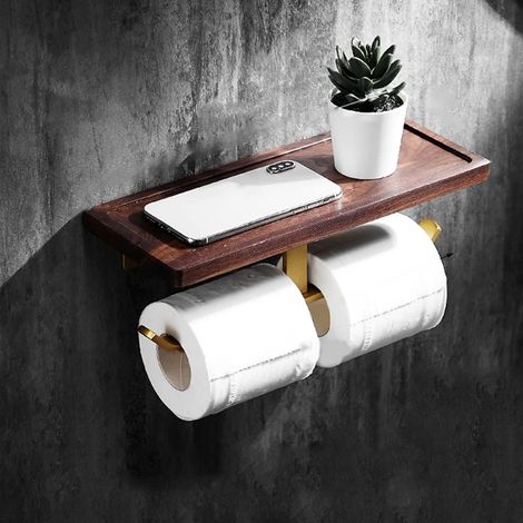 Rails Light Luxury Solid Wood Bathroom Towel Rack Holders (1/4)