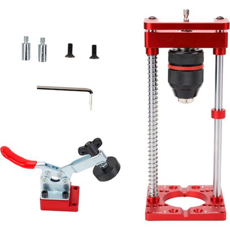 [JAMAIS UTILISÉ]Support de perceuse électrique portative, support de fixation pour perceuse d'établi, repère de trou de charnière de 35 mm pour le travail du bois (1/5)