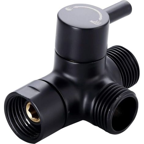 [NEVER USED] Shower Diverter Valve, 3 Way Shower Splitter, G1/2 Shower Arm Diverter Valve for Hand Held Shower Head and Fixed Sprayer, Bathroom Universal Shower System Replacement Part (Oil Rubbed Bro (1/4)