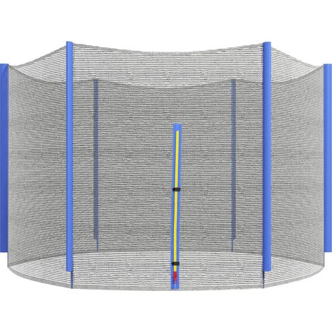 Filet de remplacement pour trampoline, filet de sécurité avec 1 porte zipée pour trampoline Ø 244 cm et 6 poteaux (1/5)