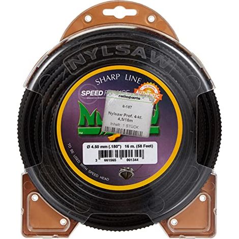 Ratioparts - Filo di Nylon da 4,5 mm, 16 m, a 4 Punte, Colore: Nero (1/4)
