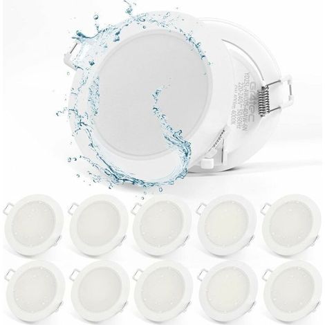 Spot encastrable mur et plafond Spot LED Encastrable Extra Plat 220V, 10x 5W Plafonnier Encastré 400LM 4000K Blanc Neutre, Spot Encastré Ultra-mince 35MM, Trou 68-80mm Pour Salon Chambre Salle de Bai