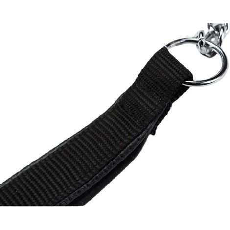 Laisse de chien en métal solide, chaîne de laisse anti-mâcher pour animaux de compagnie de 1,2 m avec poignée rembourrée douce, adaptée aux chiens de taille moyenne (3,0 mm 1,2 m) 1pc (1/4)
