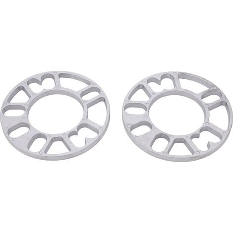 Satz mit 2 universellen 10-mm-Aluminium-Radabstandshaltern für Fahrzeuge mit 4 oder 5 Löchern, Lochkreis 98 mm bis 120 mm. (1/5)