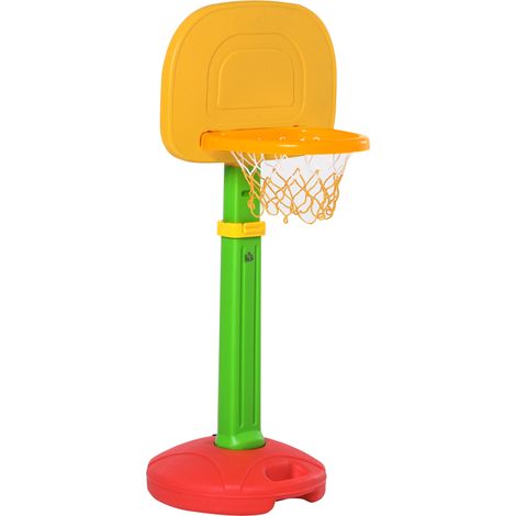 Panier de basket pour enfants avec hauteur réglable, 2 ballons et pompe à air inclus. Convient aux enfants de 3 ans et plus. Jeu de sport d'intérieur et d'extérieur. Dimensions : 52,5 x 44 x 120-160 c (1/5)
