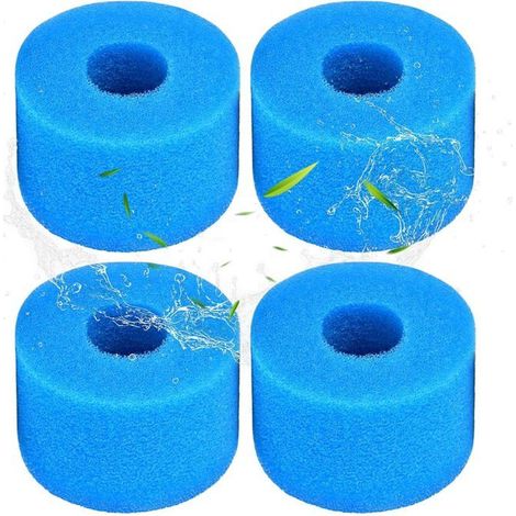 paquet de 4 Éponge filtrante de type S1, cartouches filtrantes réutilisables et lavables, filtre en mousse adapté aux spas. (1/5)