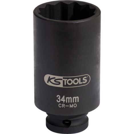 KS Tools 150.1704 Bussola per avvitatori ad impulsi speciali per alberi da trasmissione 1/2", 34mm (1/5)