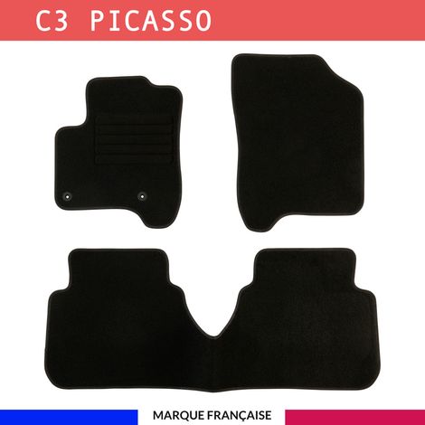 Tapis de voiture - Sur Mesure pour C3 PICASSO (2009 - 2016) - 3 pièces - Tapis de sol antidérapant pour automobile (1/4)