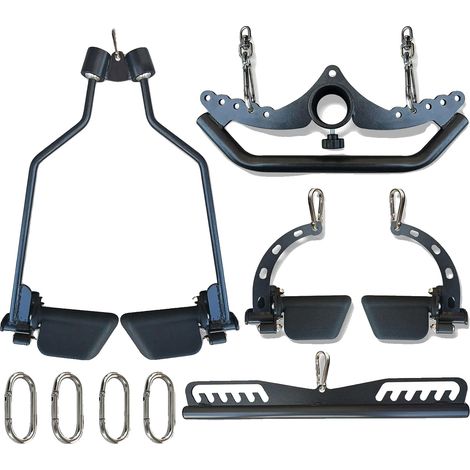 Accessori a trazione verticale, acciaio resistente, impugnatura ergonomica, NERO-BSP45678 (1/2)