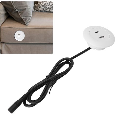 Integrierter multifunktionaler USB-Hub – Ladehub mit USB-A- und USB-C-Anschlüssen für Sofa/Tisch/Schreibtisch (1/5)