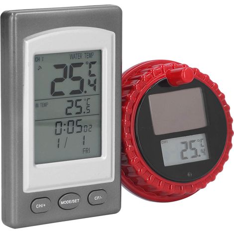 Kabelloses, schwimmendes Solarthermometer für Pool, Spa und Badewanne, inklusive batterielosem Empfänger und batterielosem Poolthermometer (1/5)